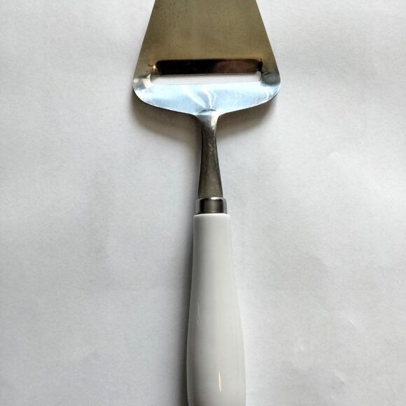 Set of 3 Cheese Knives with White Ceramic Handles Vintage - Picture 3 of 8